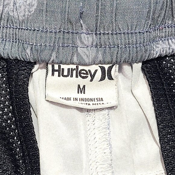Hurley Medium Asylum Volley 17 Shorts Gray Pineapple Palm Tree Casual Wear - Picture 8 of 14